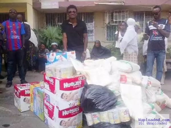 Heart of Gold! See What Obafemi Martins Donated to Two Orphanages in Lagos (Photos)